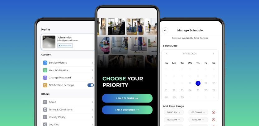 Cleaners for Hire-Cleaning App