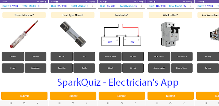 SparkQuiz - Electrician's App